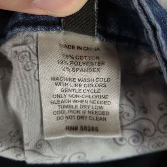 Express Women's Skinny Jeans Size 4 (30x31) Low Rise Dark‎ Wash Blue Denim Pants - Picture 7 of 11